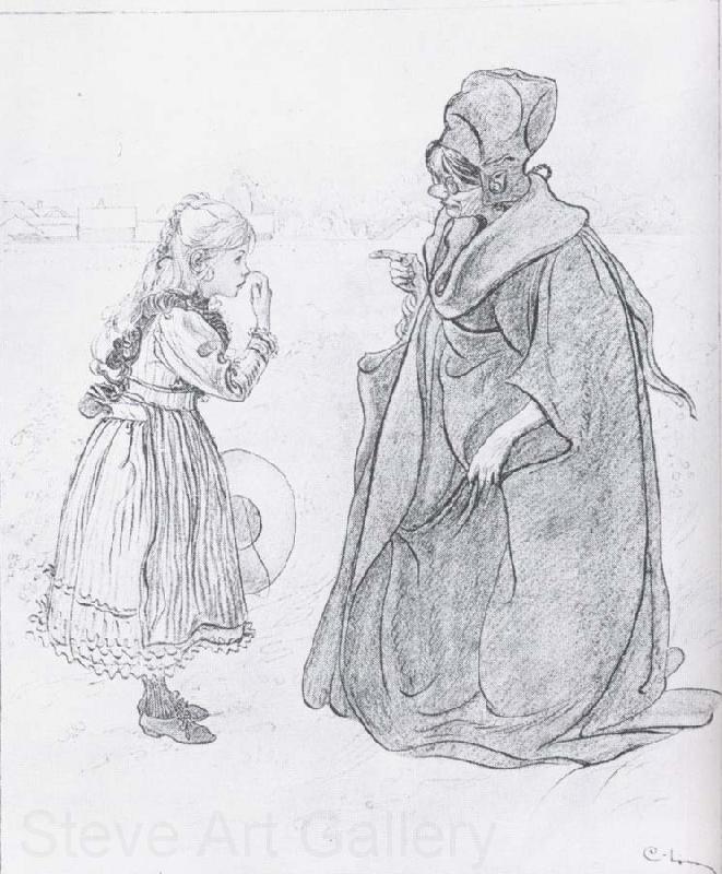 Carl Larsson Girl-s School in Grandma-s Day